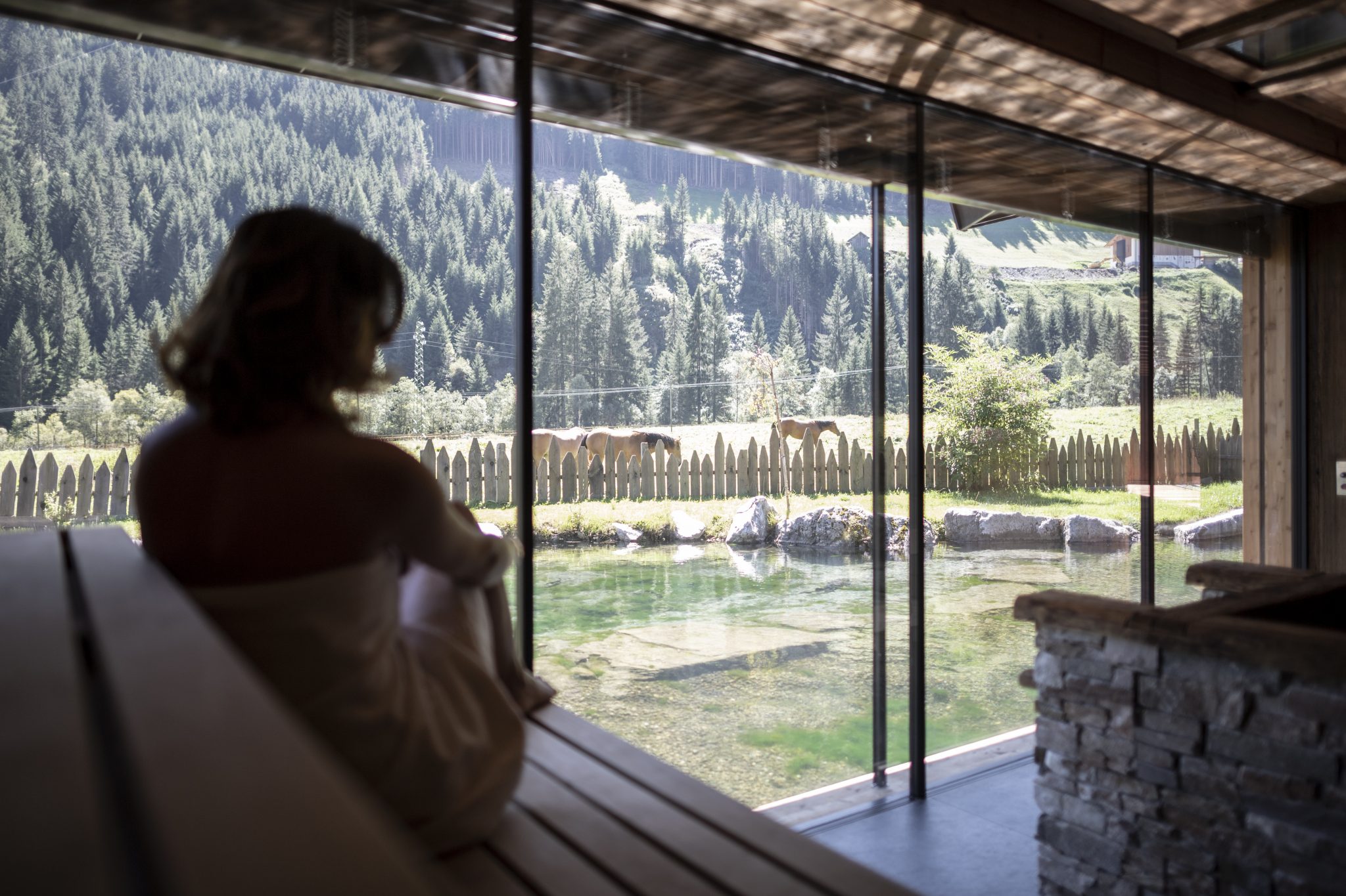 Alphotel Tyrol, Ratschingstal: traumhafter_ausblick_aus_der_bio-zirbensauna_alphotel_tyrol