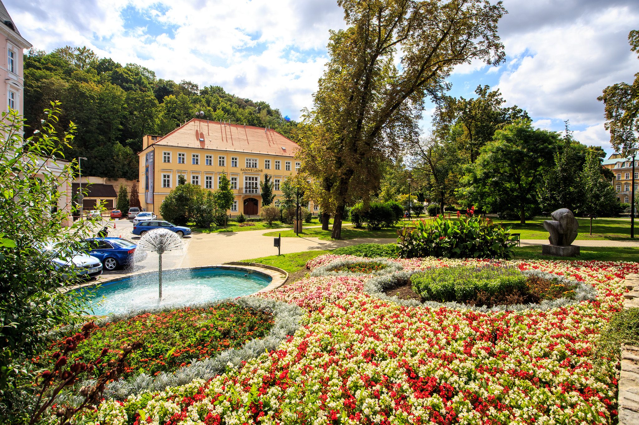 Teplice Kurpark Blumenbeete