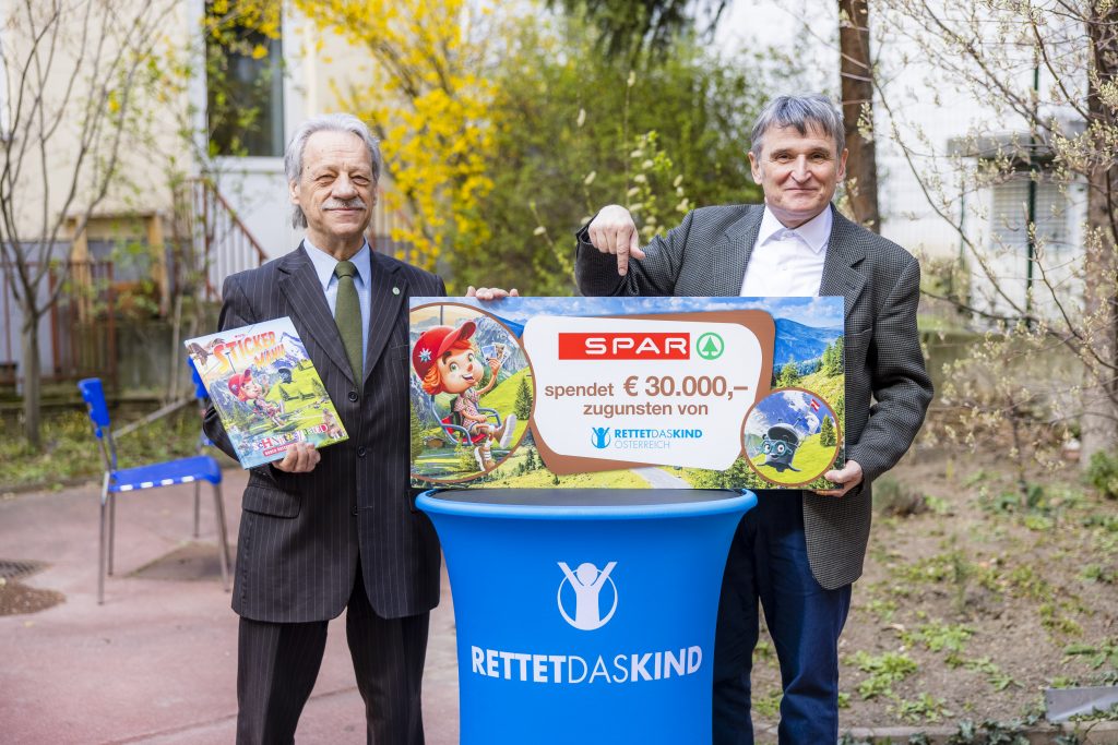 Scheckübergabe Spar Rettet das Kind bei Rettet das Kind in Wien 1150, am 08.04.2021 | (c) Johannes Brunnbauer